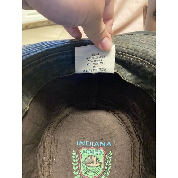 Vintage Indiana Jones Movie Cowboy Hat Disney Black Fedora  VINTAGE Indiana Jones Movie Cowboy Hat Disney Black Fedora (Men\'s Extra Large)